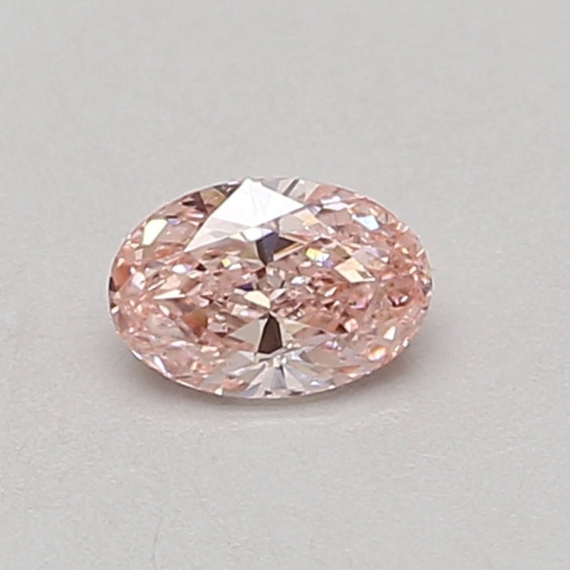 0.44 Ct Oval Lab Diamond  Fancy Vivid Pink  SI1   IGI