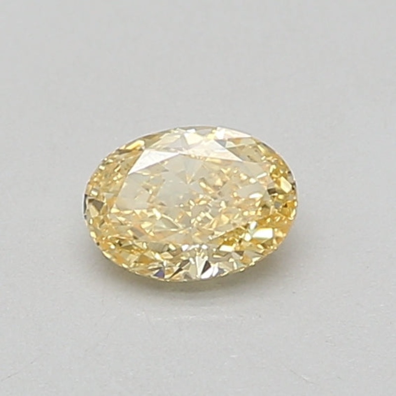 0.46 Ct Oval Lab Diamond  Fancy Vivid Yellow  VS1   IGI