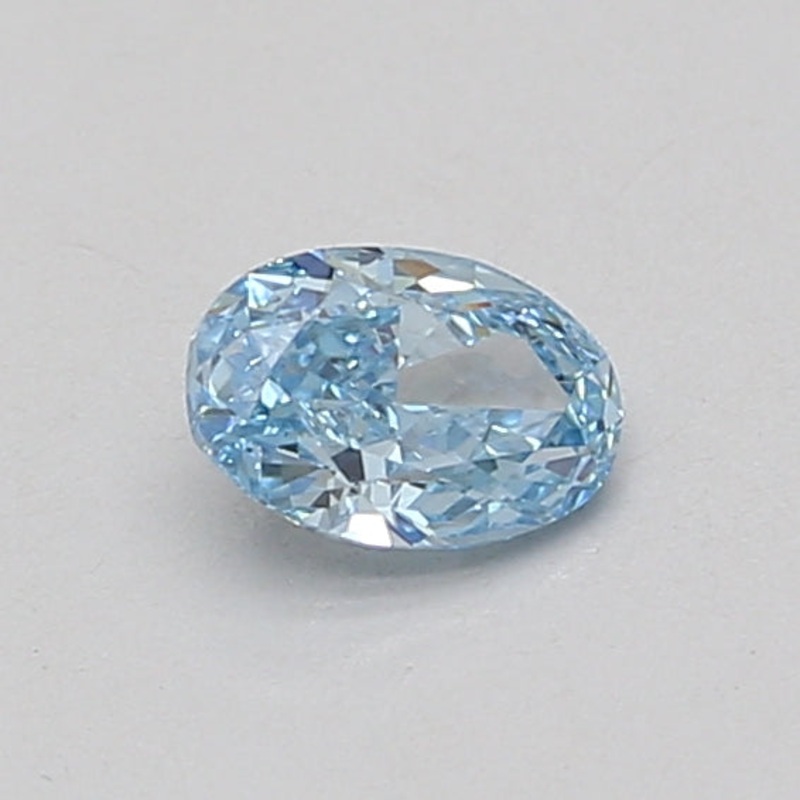 0.48 Ct Oval Lab Diamond  Fancy Vivid Blue  VS1   IGI