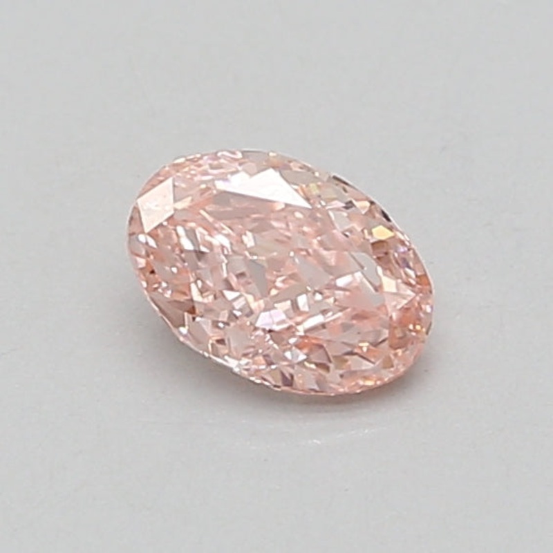 0.5 Ct Oval Lab Diamond  Fancy Vivid Pink  VS1   IGI