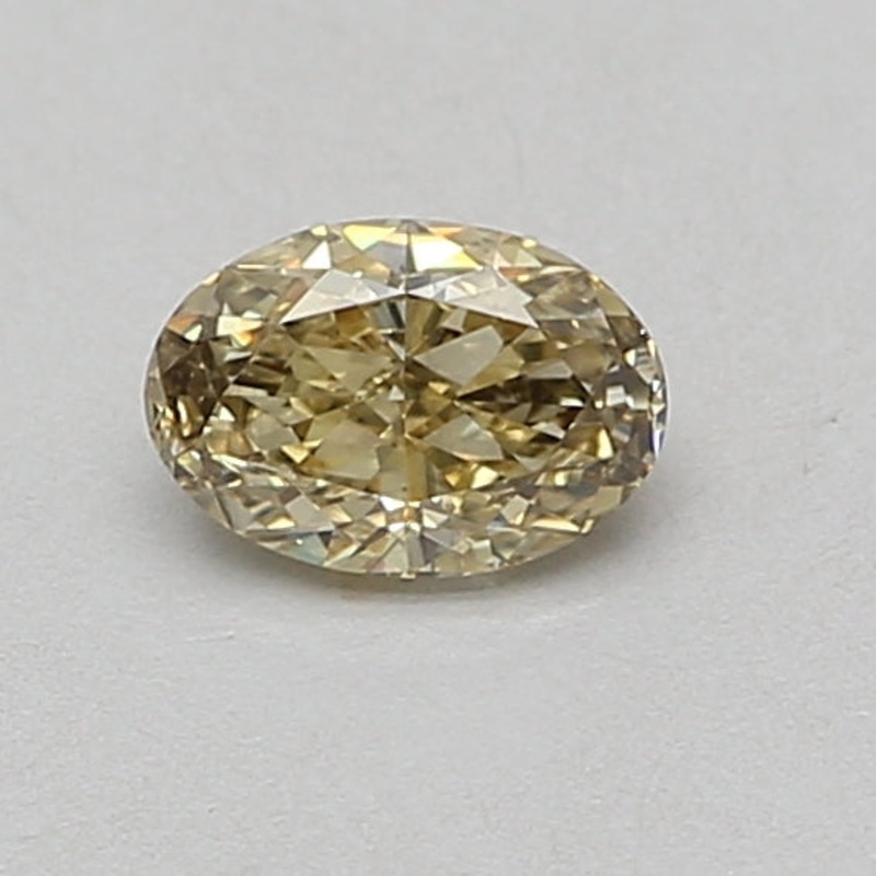 0.55 Ct Oval Lab Diamond  Fancy Gray Yellow  SI1   IGI