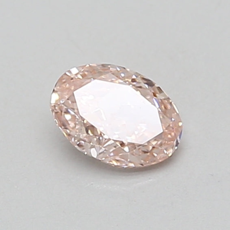 0.55 Ct Oval Lab Diamond  Fancy Intense Pink  VS1   IGI