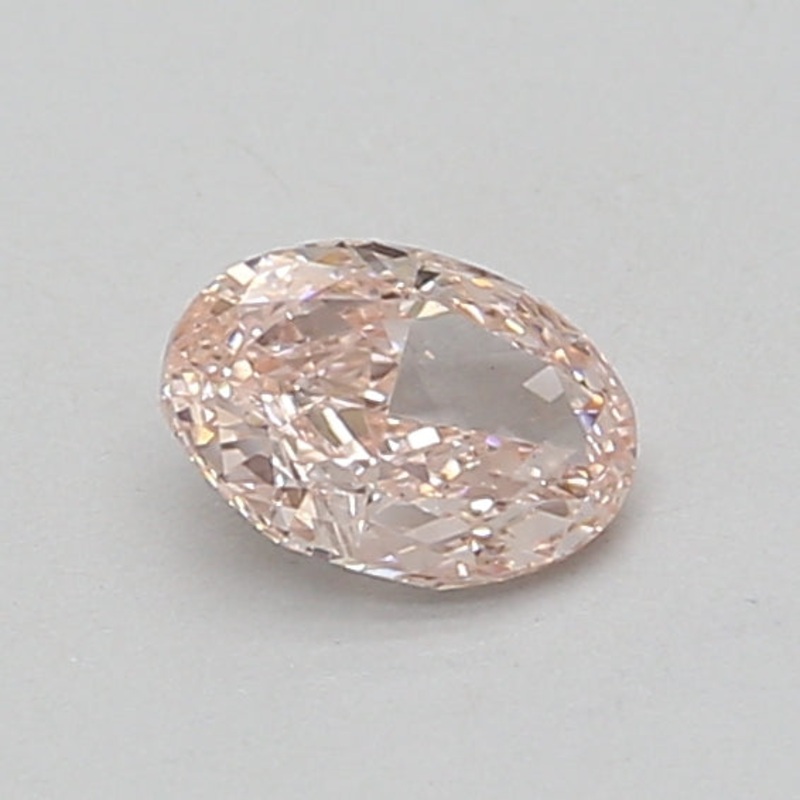 0.58 Ct Oval Lab Diamond  Fancy Intense Pink  VS1   IGI