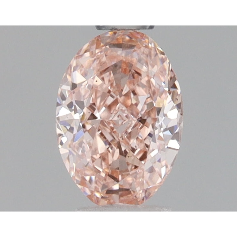 0.61 Ct Oval Lab Diamond  Fancy Intense Pink  VS2   IGI