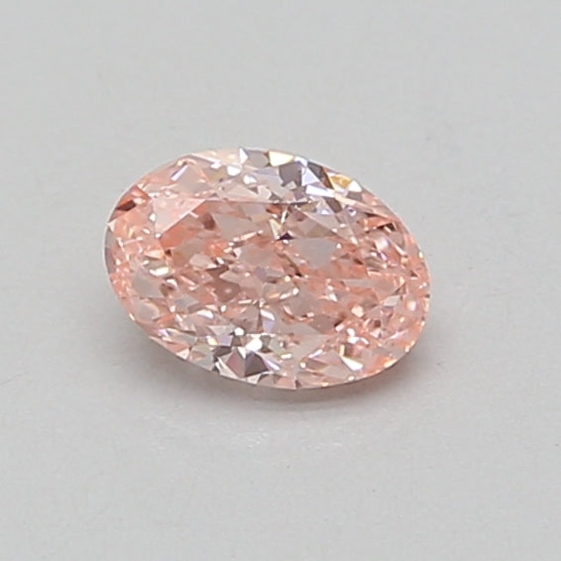 0.61 Ct Oval Lab Diamond  Fancy Vivid Pink  VS1   IGI