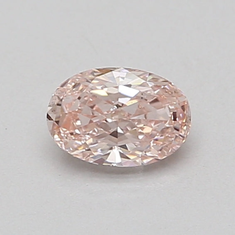 0.63 Ct Oval Lab Diamond  Fancy Intense Pink  VS2   IGI