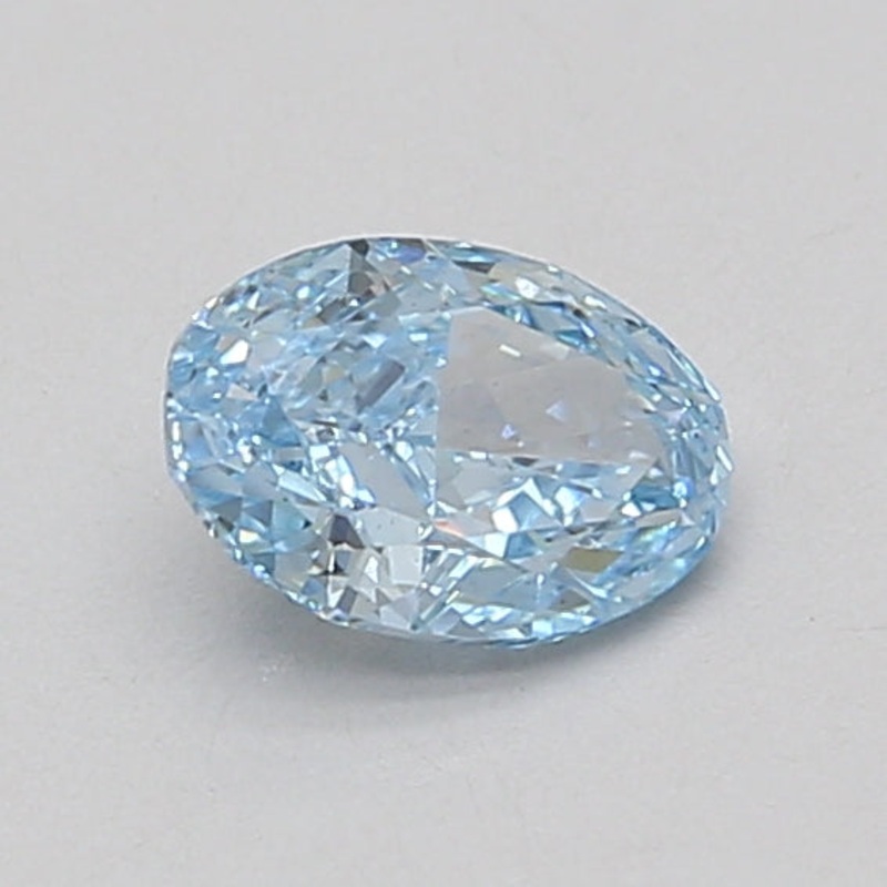 0.77 Ct Oval Lab Diamond  Fancy Vivid Blue  VS1   IGI