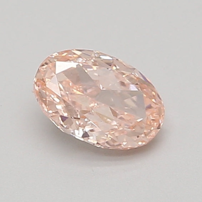 0.83 Ct Oval Lab Diamond  Fancy Intense Pink  VS1   IGI