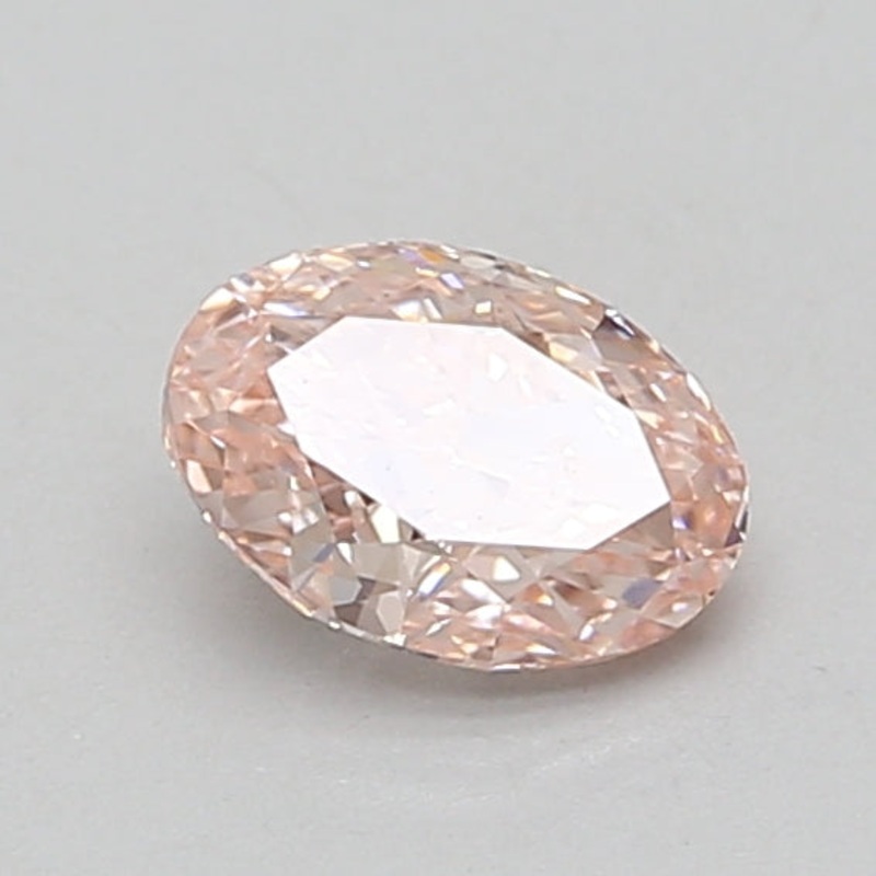 0.84 Ct Oval Lab Diamond  Fancy Intense Pink  VS1   IGI