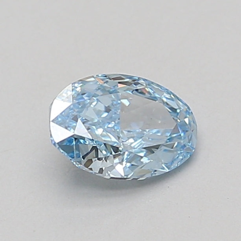 0.87 Ct Oval Lab Diamond  Fancy Vivid Blue  VS1   IGI