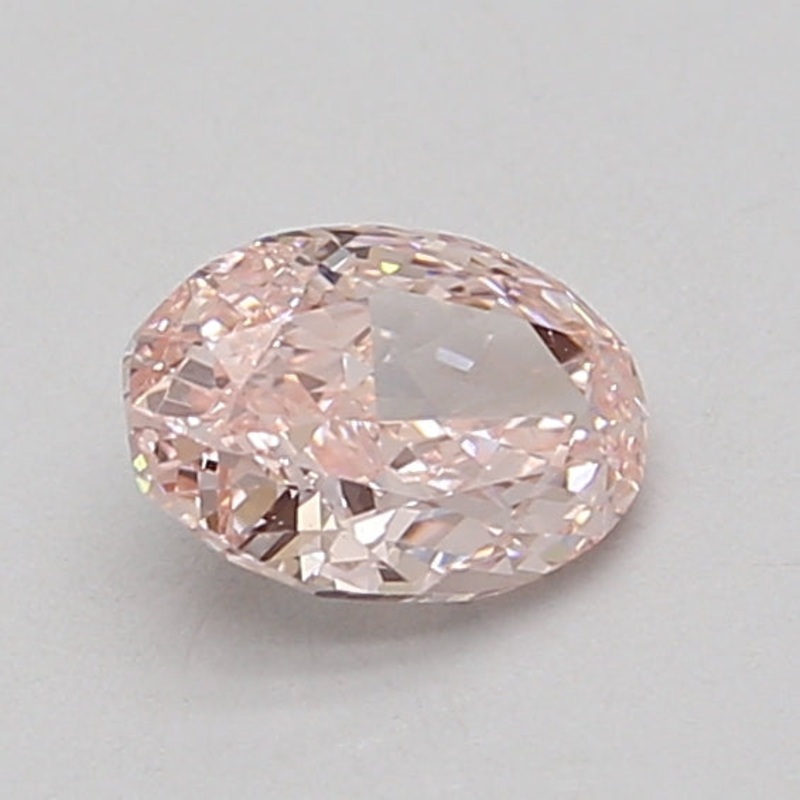 0.92 Ct Oval Lab Diamond  Fancy Intense Pink  VS1   IGI