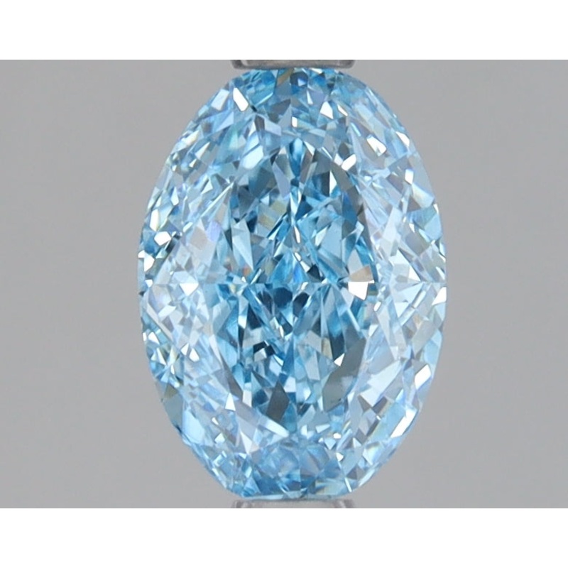 0.92 Ct Oval Lab Diamond  Fancy Vivid Blue  VS1   IGI