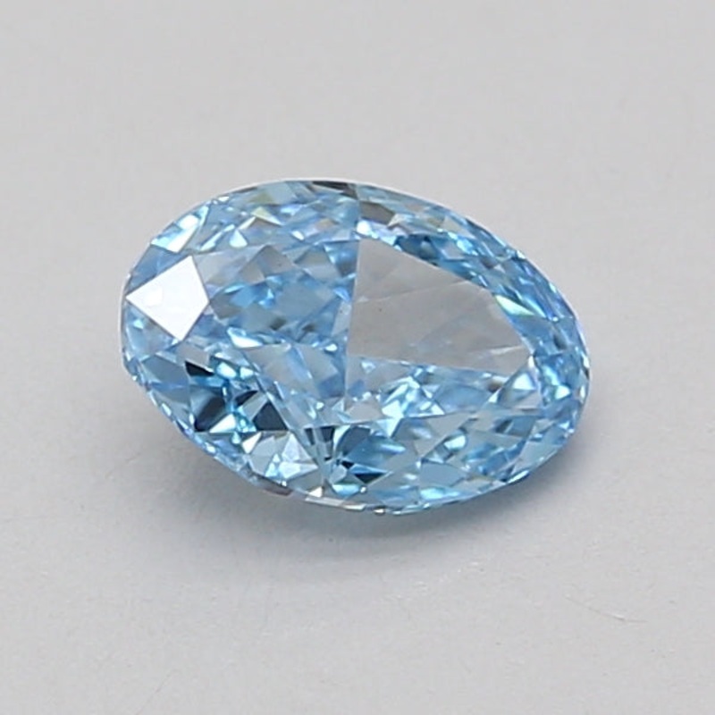0.94 Ct Oval Lab Diamond  Fancy Vivid Blue  VS1   IGI