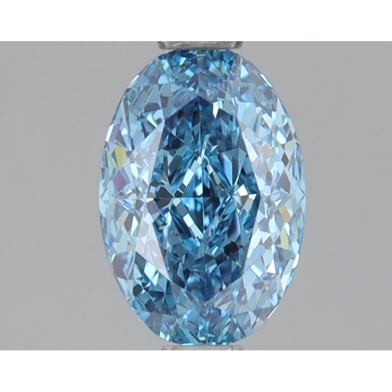 1.01 Ct Oval Lab Diamond  Fancy Vivid Blue  SI1   IGI