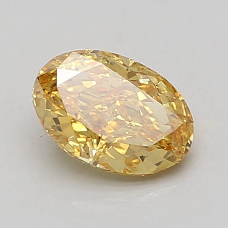 1.02 Ct Oval Lab Diamond  Fancy Vivid Yellow  VS1   IGI