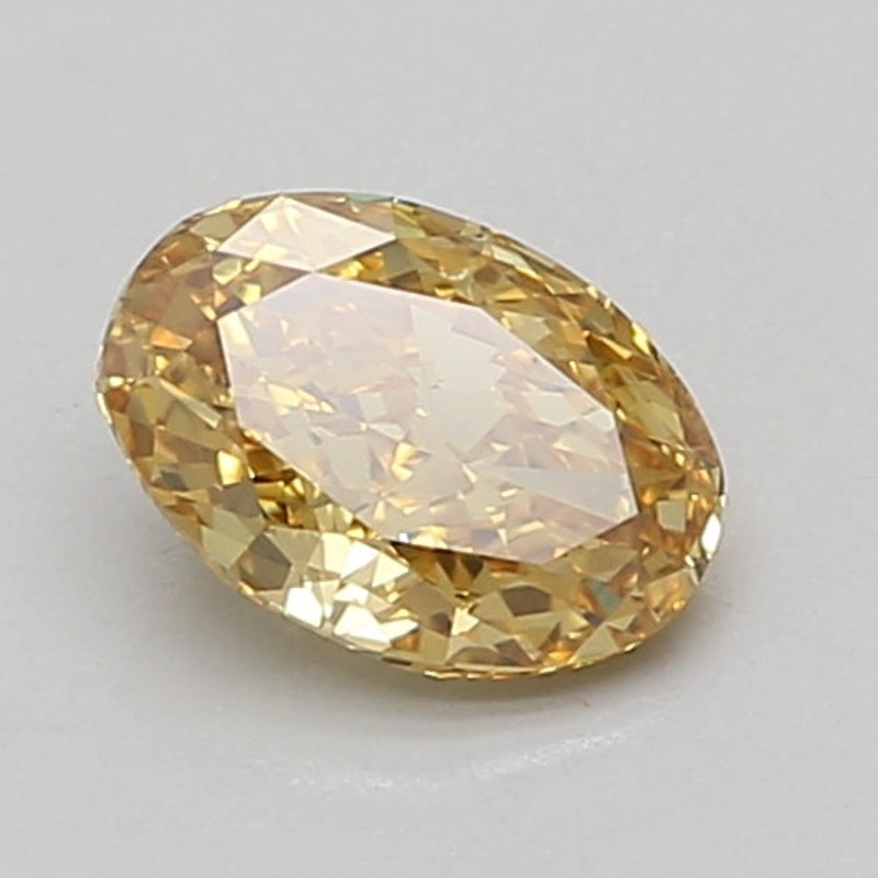 1.04 Ct Oval Lab Diamond  Fancy Vivid Yellow  VVS2   IGI