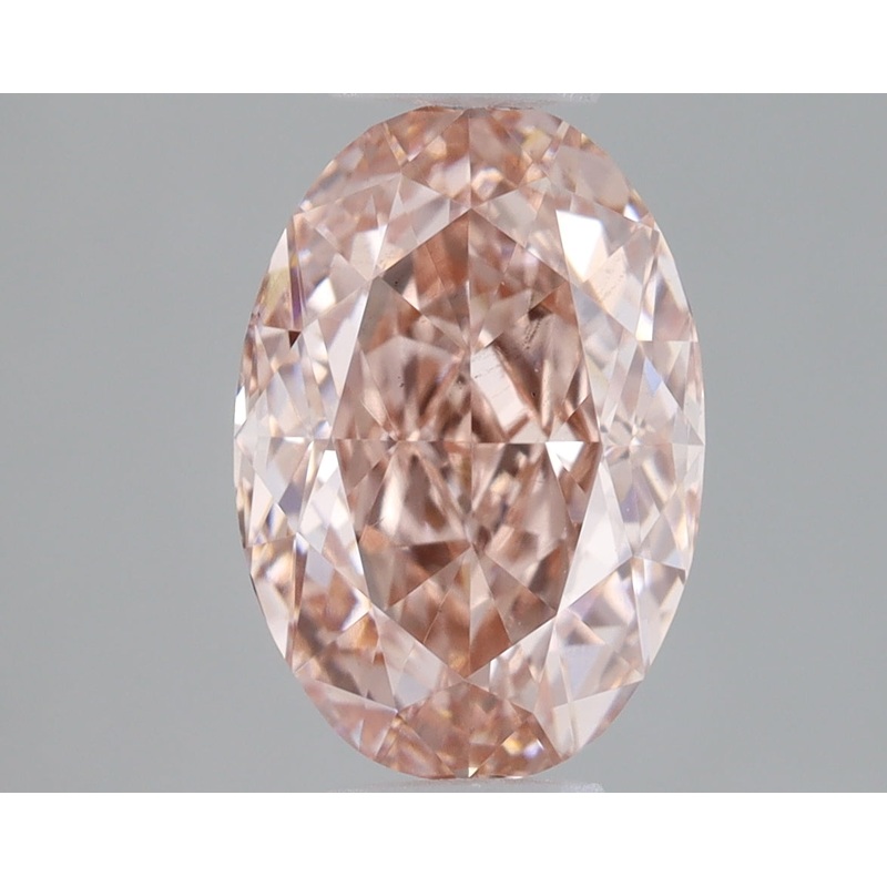 1.06 Ct Oval Lab Diamond  Fancy Intense Brownish Pink  VS2   IGI