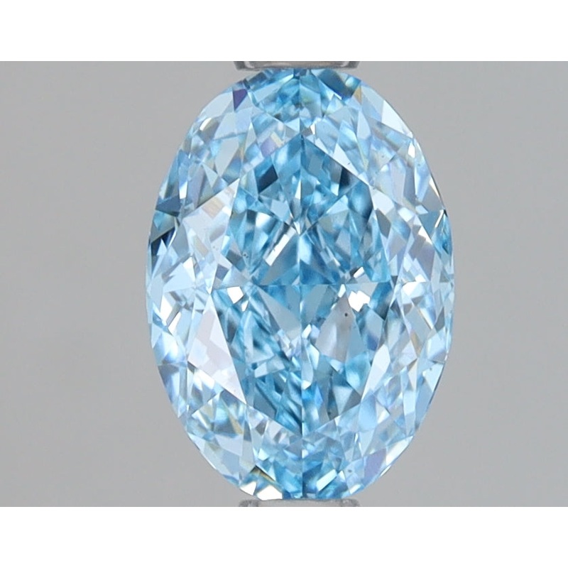 1.06 Ct Oval Lab Diamond  Fancy Vivid Blue  VS2   IGI