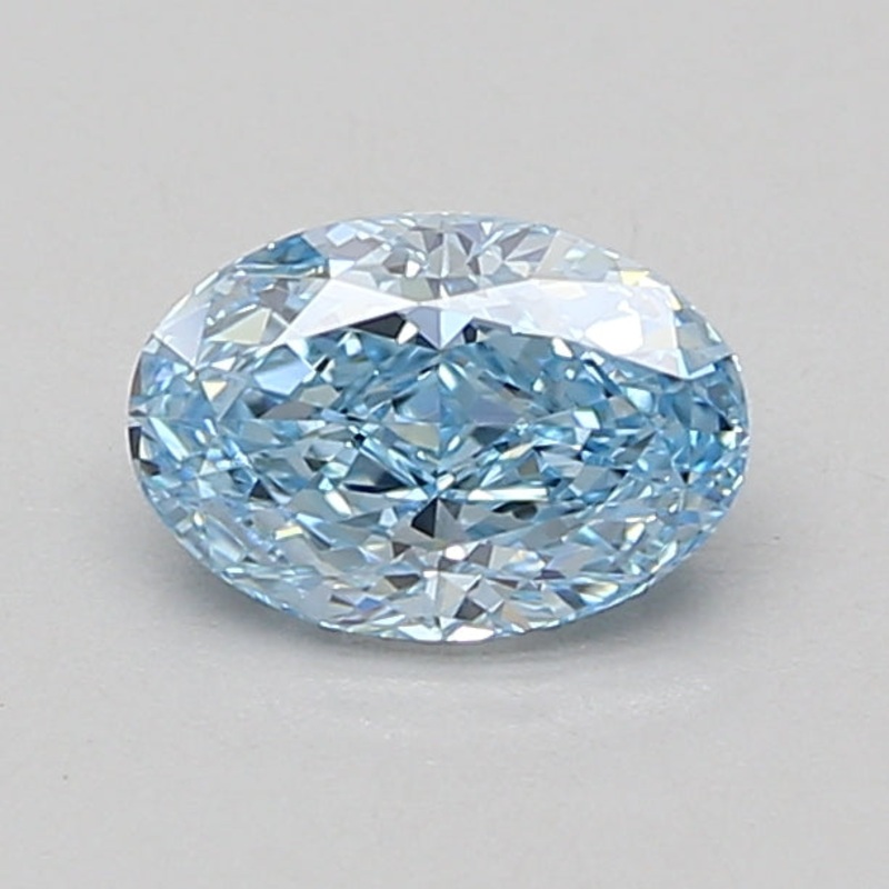 1.1 Ct Oval Lab Diamond  Fancy Vivid Blue  VVS2   IGI