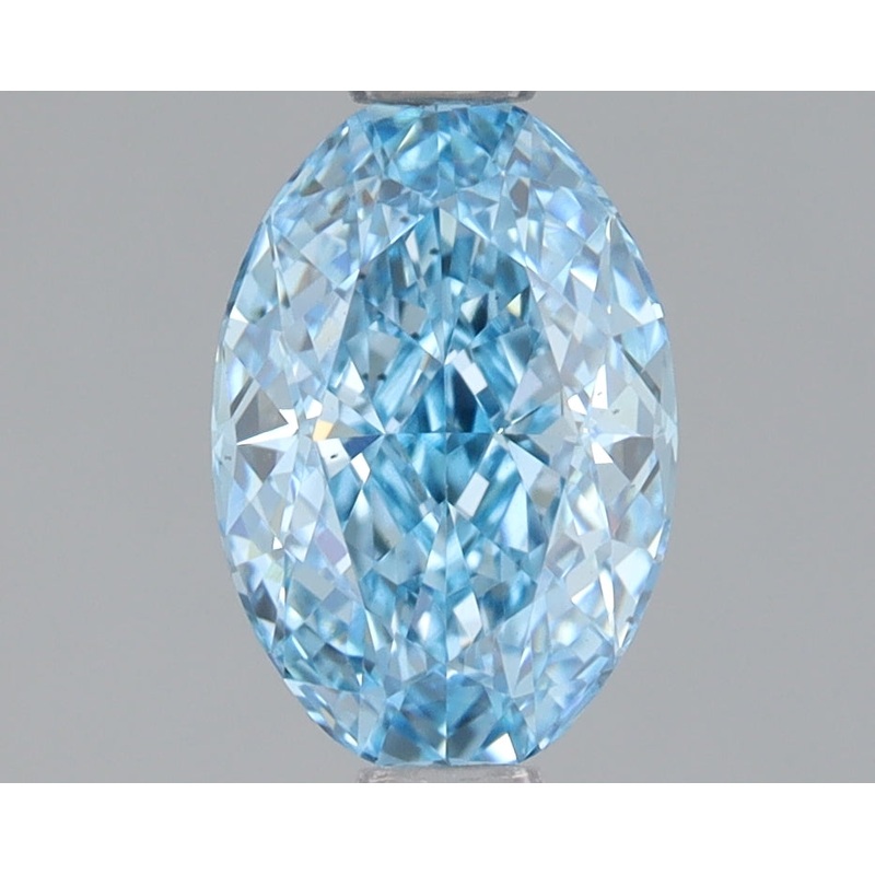 1 Ct Oval Lab Diamond  Fancy Vivid Blue  VS2   IGI