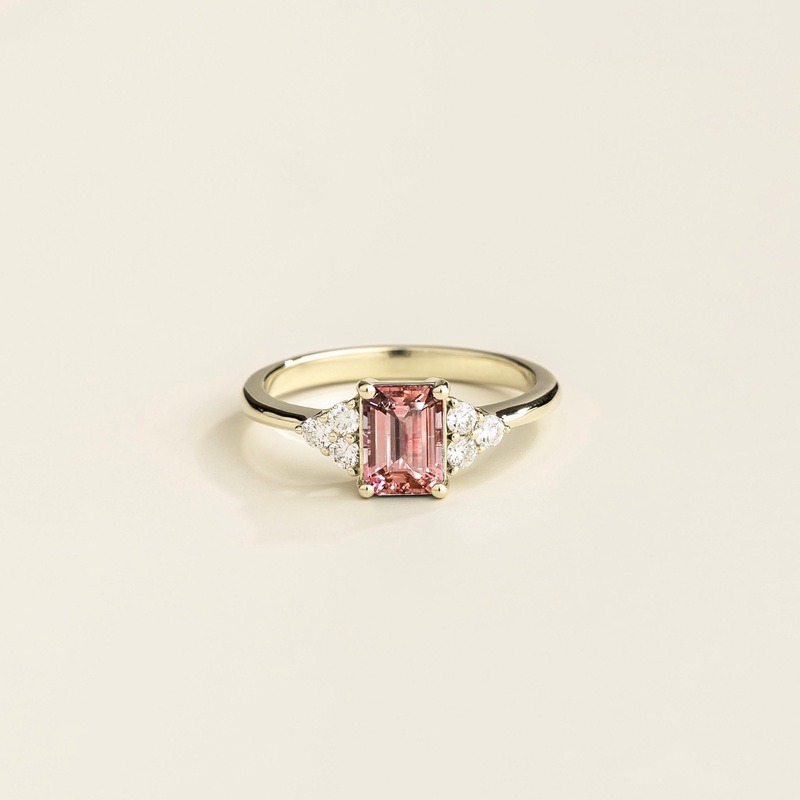 Chateau White Gold Ring Morganite & Diamond