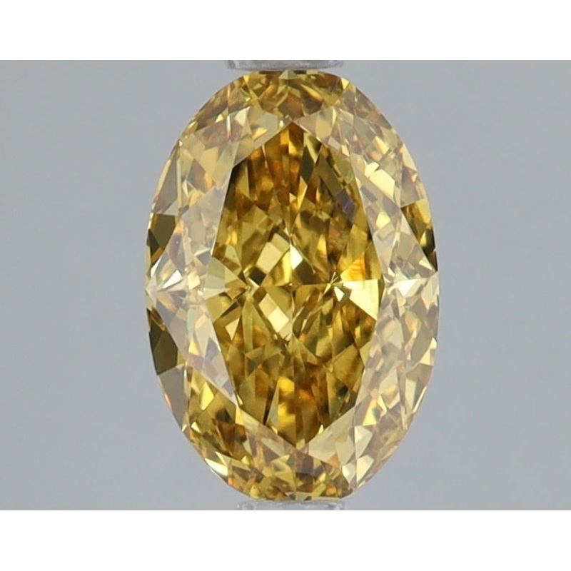 1.33 Ct Oval Lab Diamond  Fancy Vivid Yellow  VS2   IGI