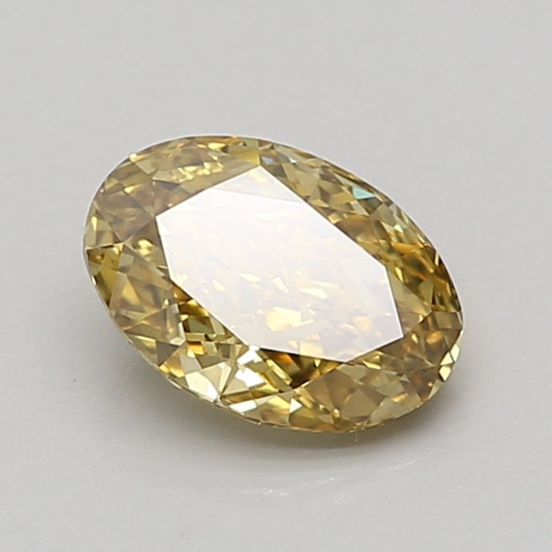 1.51 Ct Oval Lab Diamond  Fancy Intense Yellow  VS1   IGI