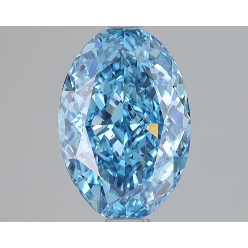 1.53 Ct Oval Lab Diamond  Fancy Vivid Blue  VS1   IGI