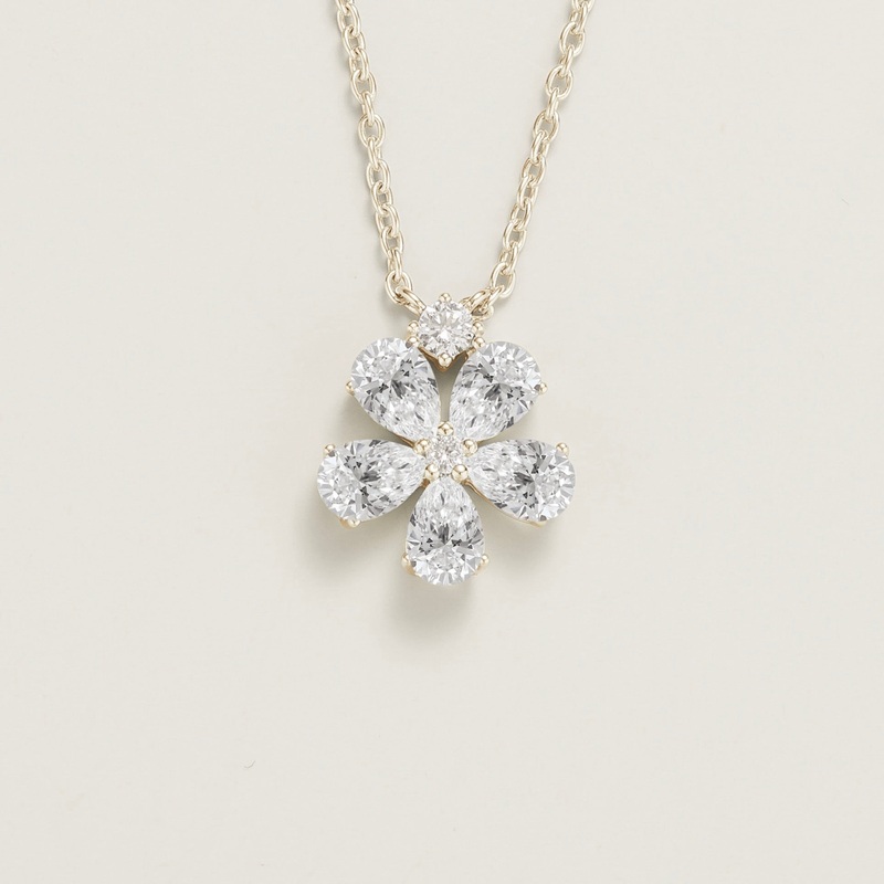 Florea White Gold Necklace Set With Diamonds