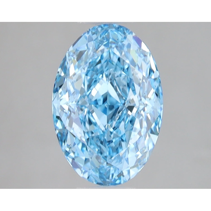2.02 Ct Oval Lab Diamond  Fancy Vivid Blue  VS2   IGI