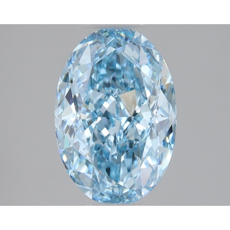 2.04 Ct Oval Lab Diamond  Fancy Vivid Blue  VS2   IGI