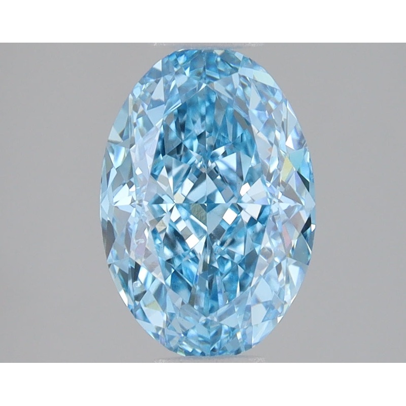 2.1 Ct Oval Lab Diamond  Fancy Vivid Blue  VS1   IGI