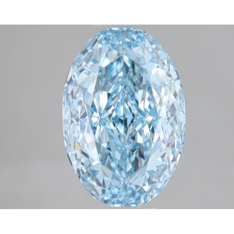 2.11 Ct Oval Lab Diamond  Fancy Vivid Blue  VS1   IGI