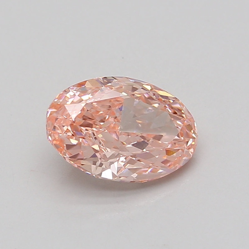 2.45 Ct Oval Lab Diamond  Fancy Vivid Pink  VS1   IGI