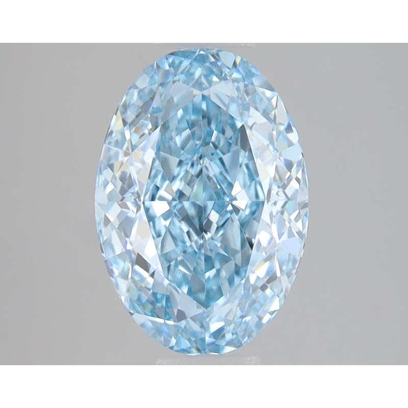 2.93 Ct Oval Lab Diamond  Fancy Vivid Blue  VS1   IGI