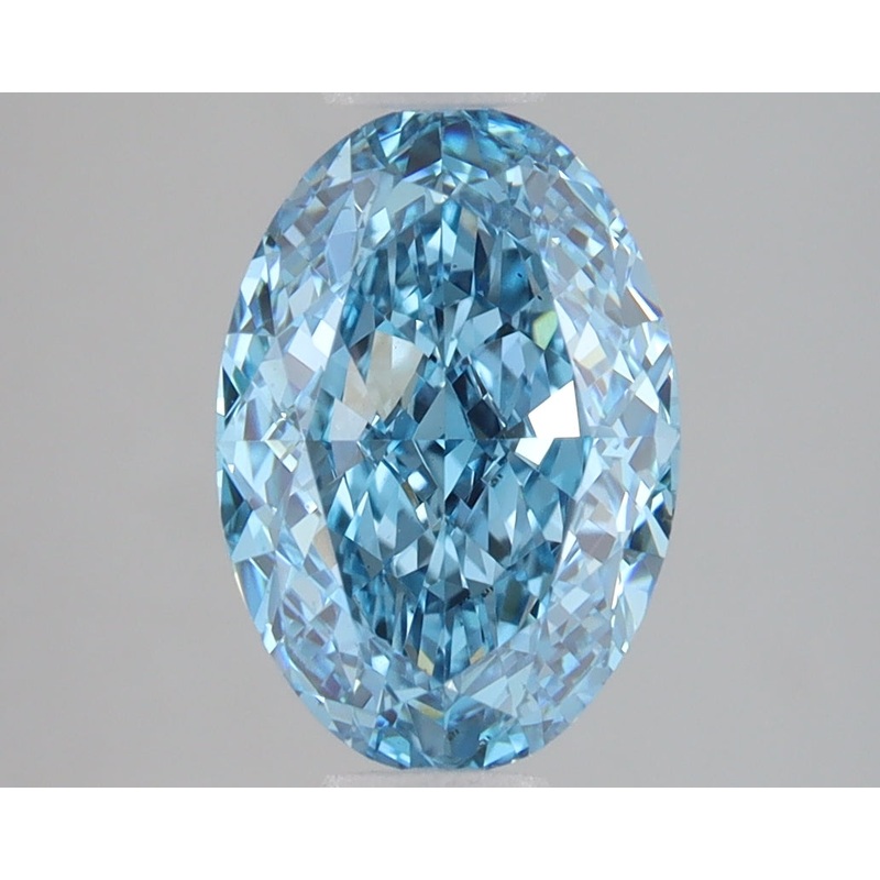 3.01 Ct Oval Lab Diamond  Fancy Vivid Blue  VS1   IGI