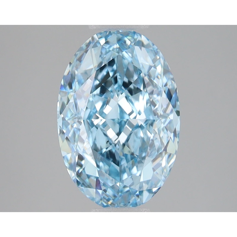 3.01 Ct Oval Lab Diamond  Fancy Vivid Blue  VS2   IGI
