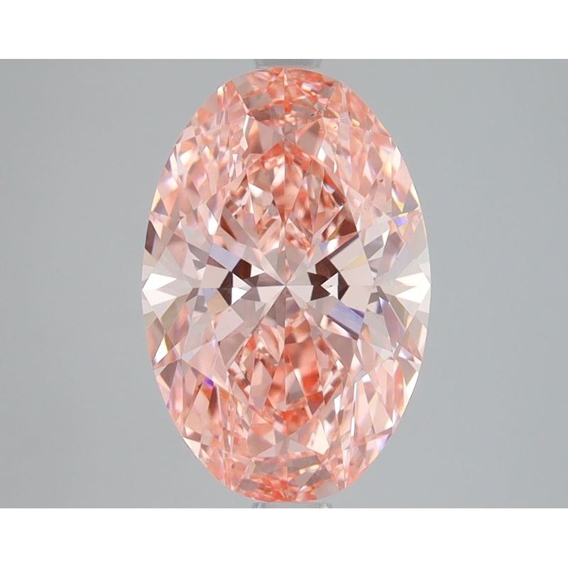 3.01 Ct Oval Lab Diamond  Fancy Vivid Pink  VS2   IGI