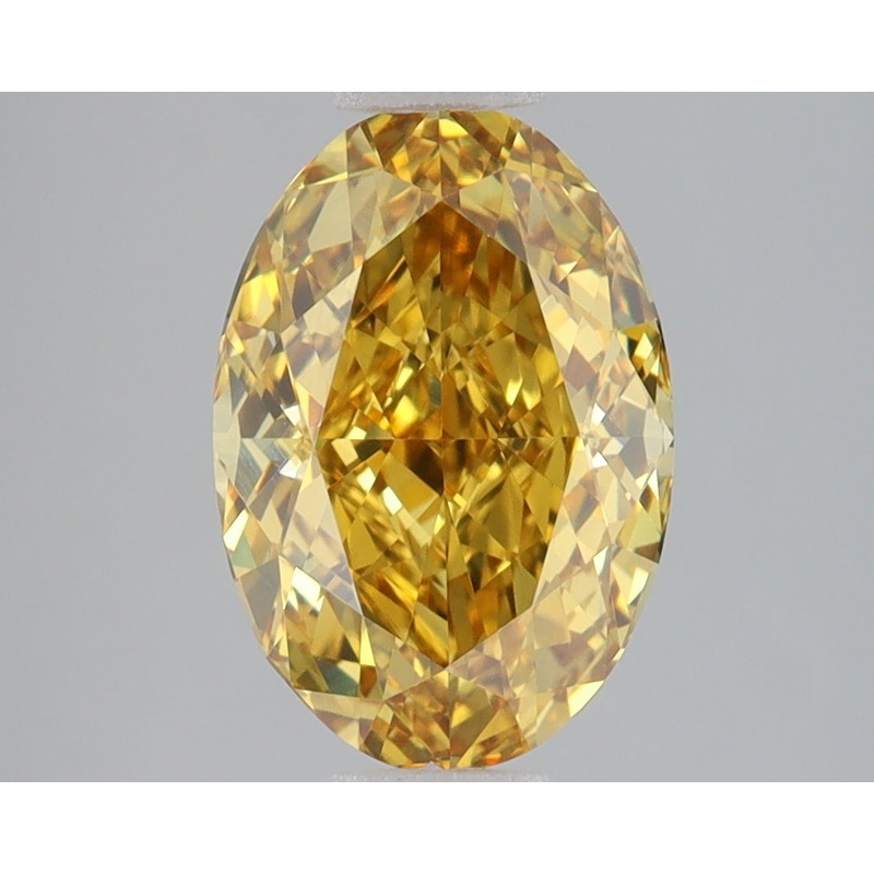3.01 Ct Oval Lab Diamond  Fancy Vivid Yellow  VS2   IGI