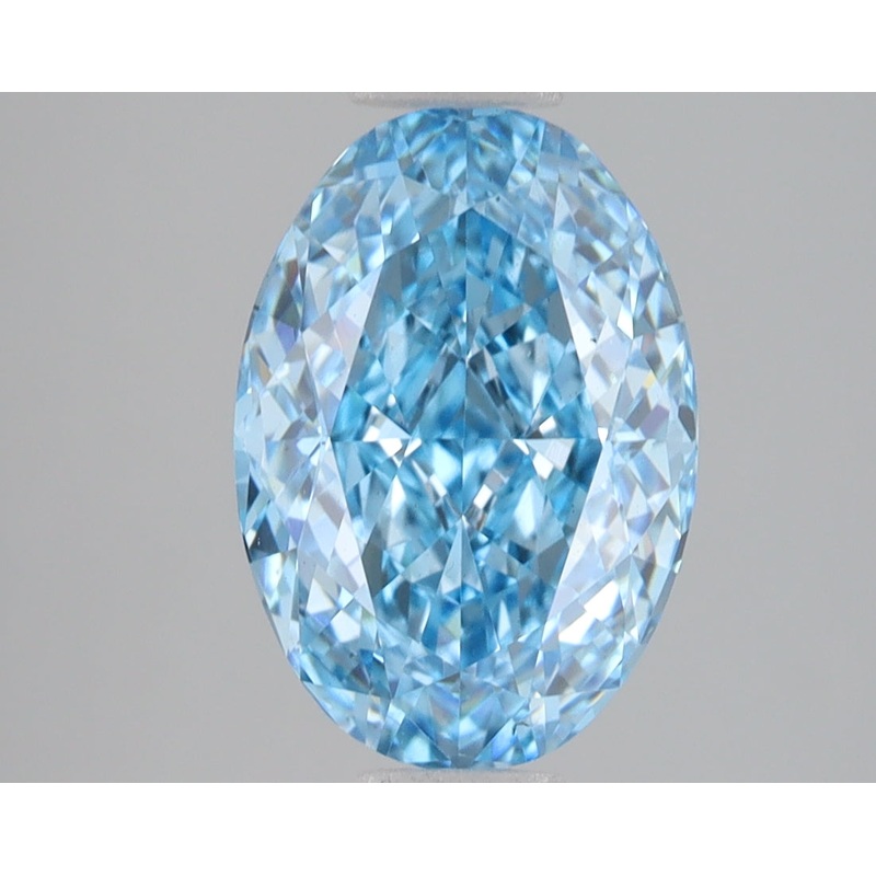 3.02 Ct Oval Lab Diamond  Fancy Vivid Blue  VS1   IGI
