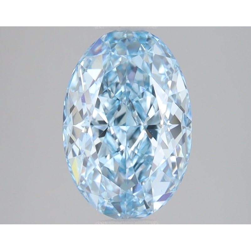 3.03 Ct Oval Lab Diamond  Fancy Vivid Blue  VS1   IGI
