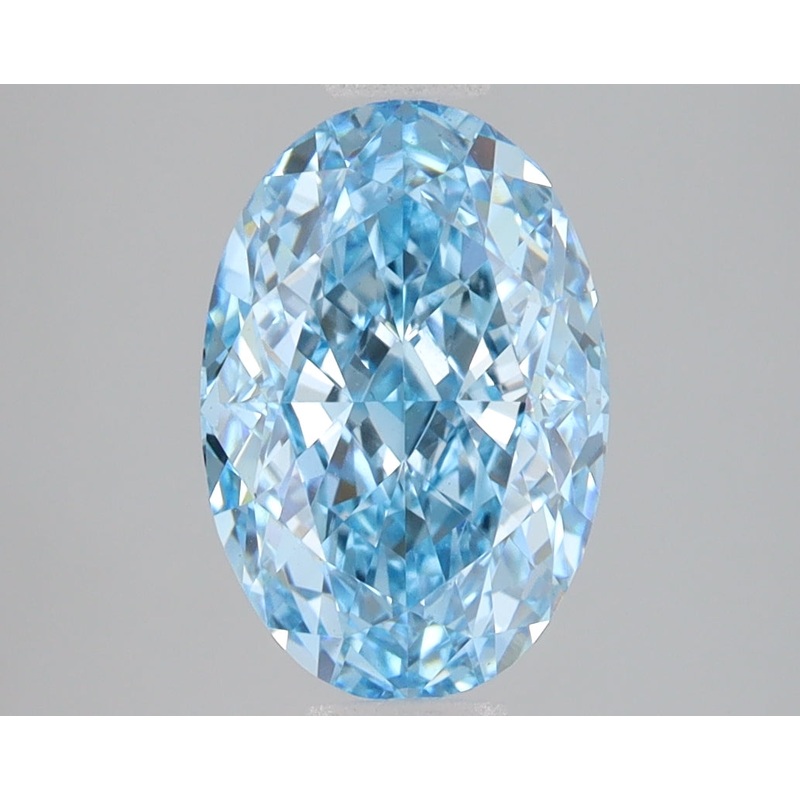 3.04 Ct Oval Lab Diamond  Fancy Vivid Blue  VS1   IGI