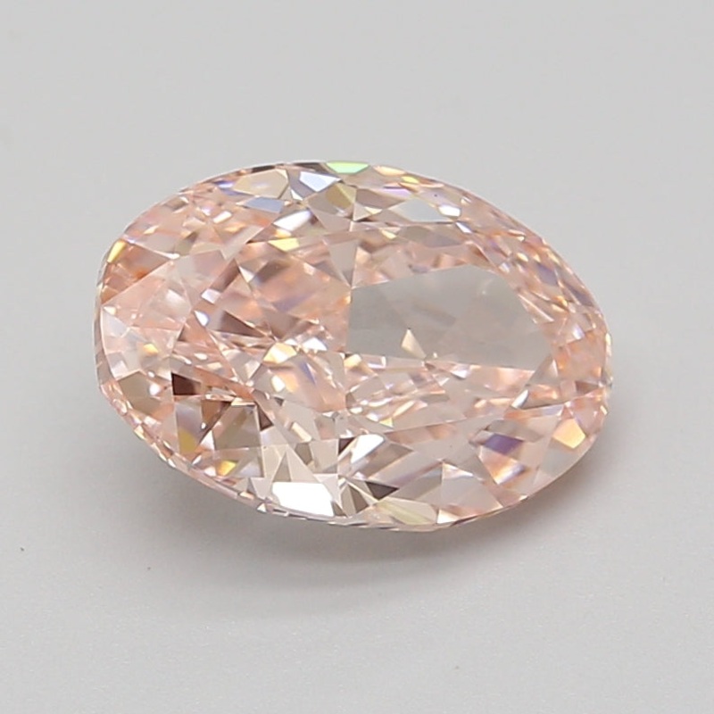 3.05 Ct Oval Lab Diamond  Fancy Intense Pink  VS1   IGI