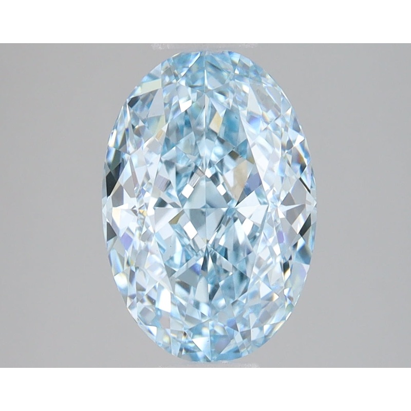 3.05 Ct Oval Lab Diamond  Fancy Vivid Blue  VS1   IGI