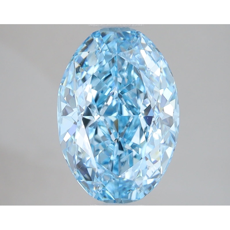 3.05 Ct Oval Lab Diamond  Fancy Vivid Blue  VVS2   IGI