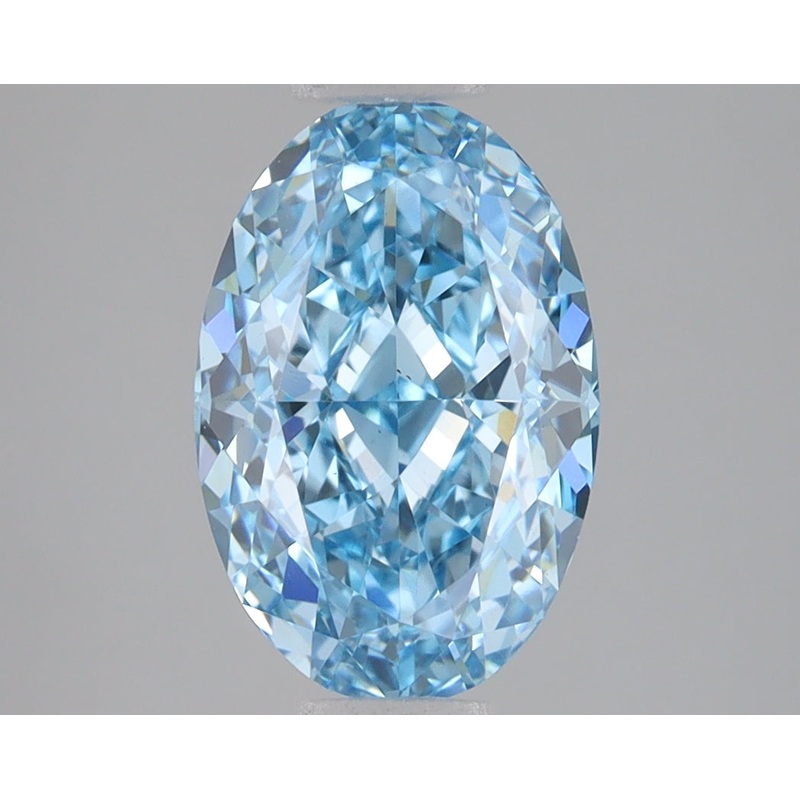 3.06 Ct Oval Lab Diamond  Fancy Vivid Blue  VS1   IGI