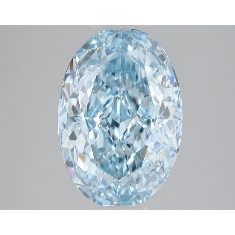 3.07 Ct Oval Lab Diamond  Fancy Intense Blue  VS1   IGI
