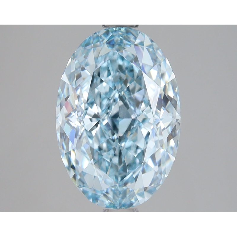3.07 Ct Oval Lab Diamond  Fancy Intense Blue  VVS2   IGI