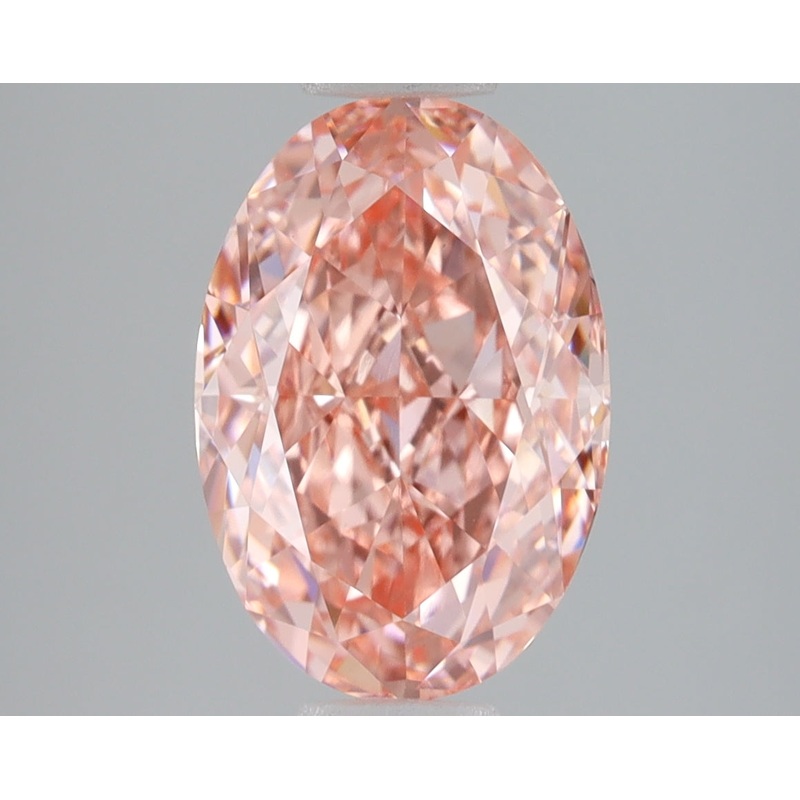 3 Ct Oval Lab Diamond  Fancy Vivid Pink  VS1   IGI