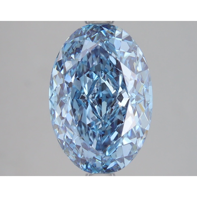 3.09 Ct Oval Lab Diamond  Fancy Vivid Blue  VS1   IGI